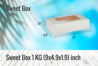 Customize Sweet Box 1 KG (9x4.9x1.9) inch & Order Online Now